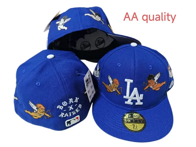 New Era Hats 59FIFTY fitted flat-brim baseball cap with Los Angeles Dodgers embroidery product detail image 9