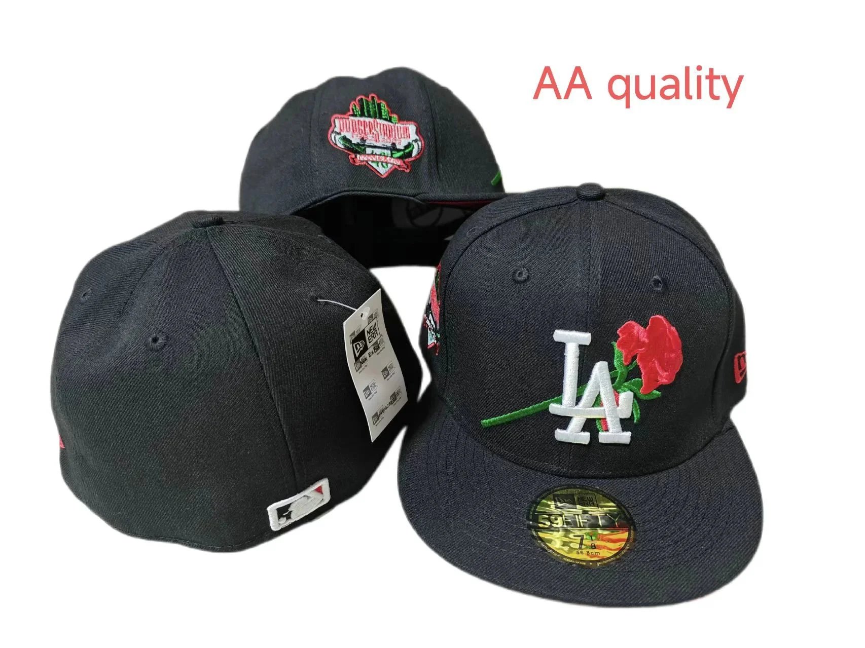 New Era Hats 59FIFTY fitted flat-brim baseball cap with Los Angeles Dodgers embroidery image 13