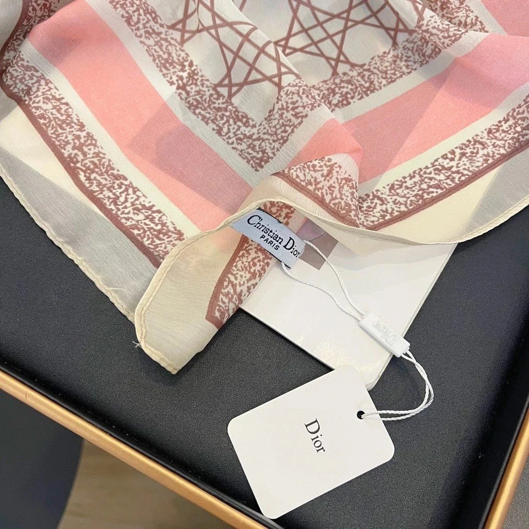 Dior Scarves Geometric Line Print Scarf image 11