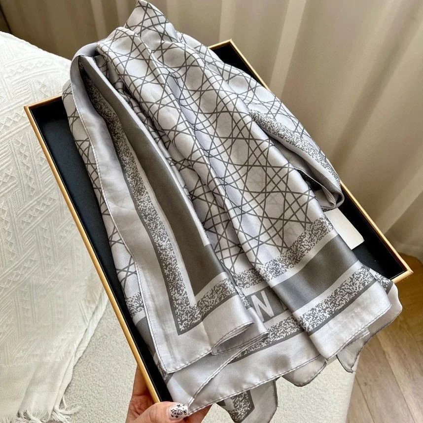 Dior Scarves Geometric Line Print Scarf image 15