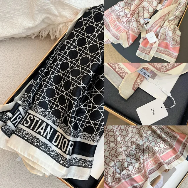 Dior Scarves Geometric Line Print Scarf product detail image 1