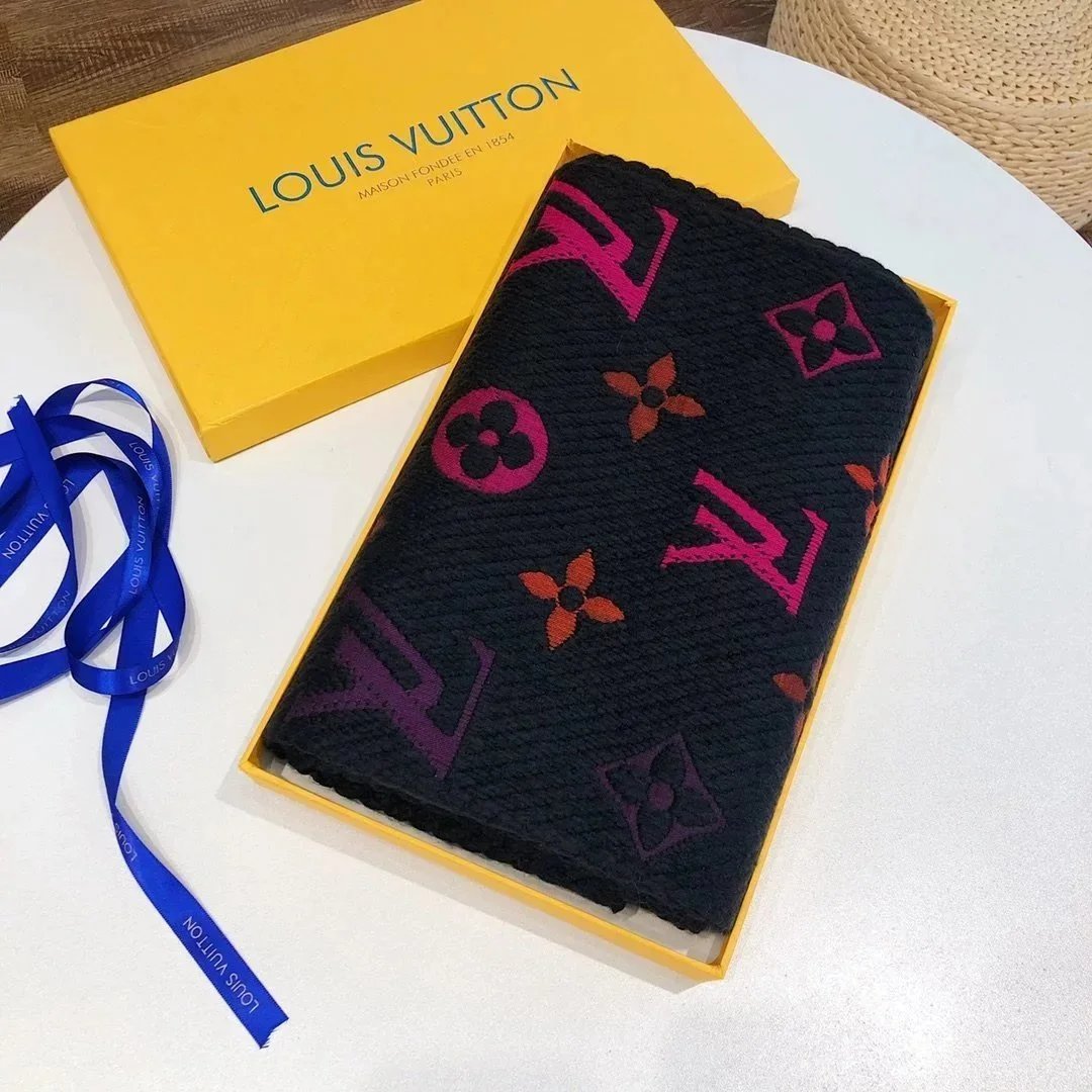 Louis Vuitton Scarves Knitted Monogram Fringe Scarf image 3