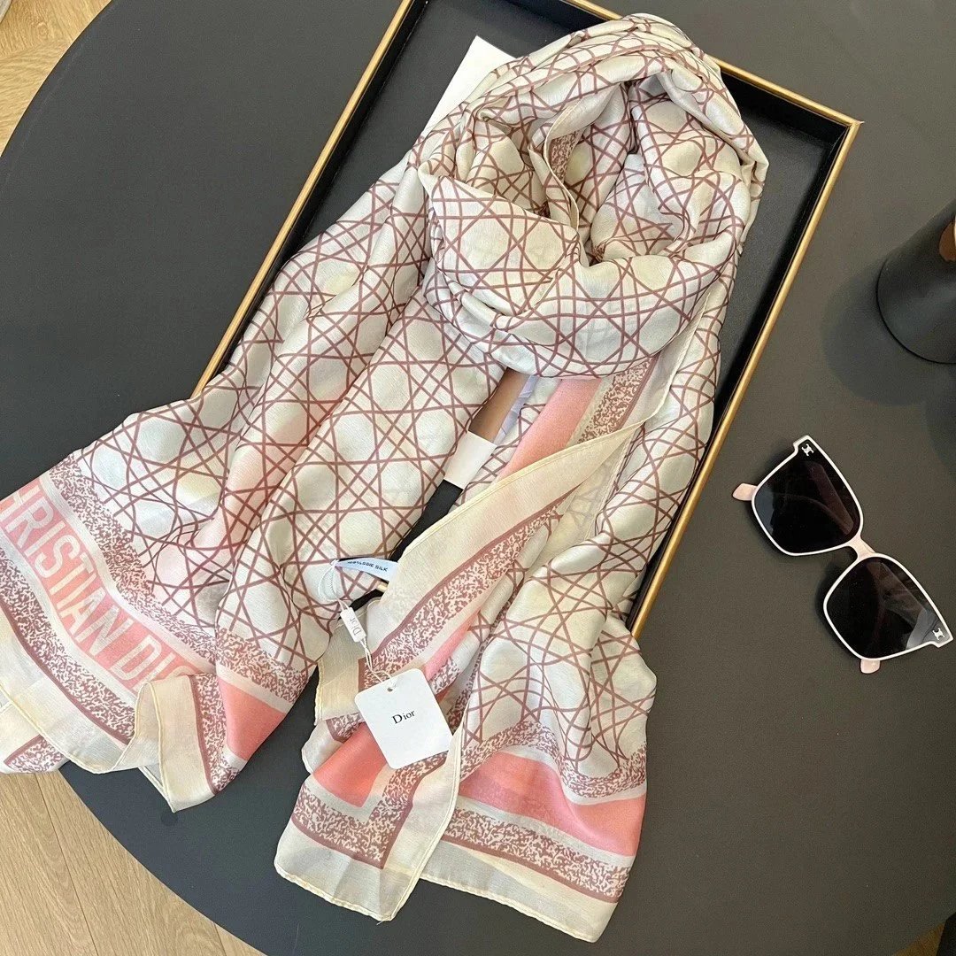 Dior Scarves Geometric Line Print Scarf image 10