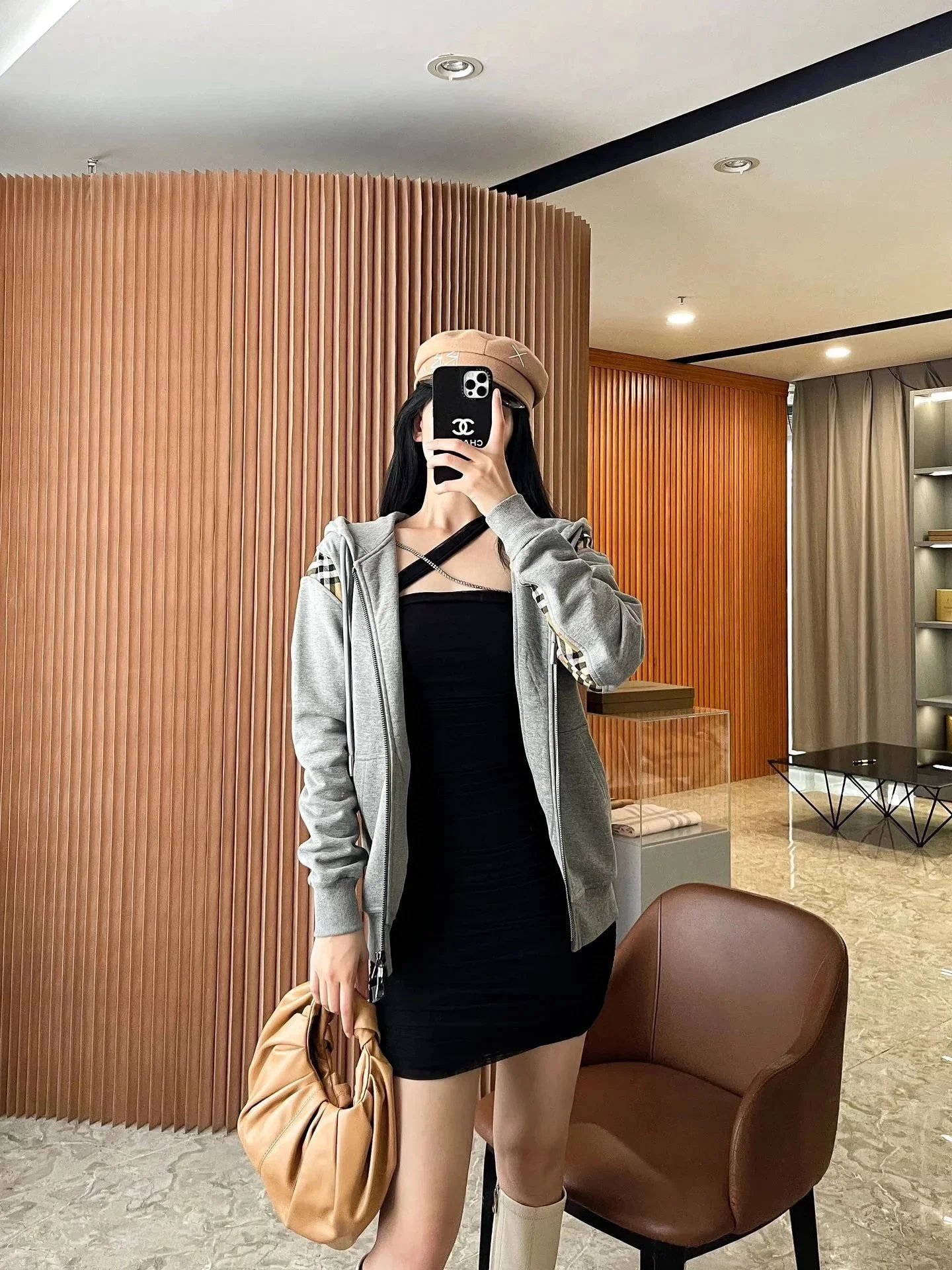 Burberry Hoodies & Sweatshirts Zip-Up Hoodie with Check Panels image 9