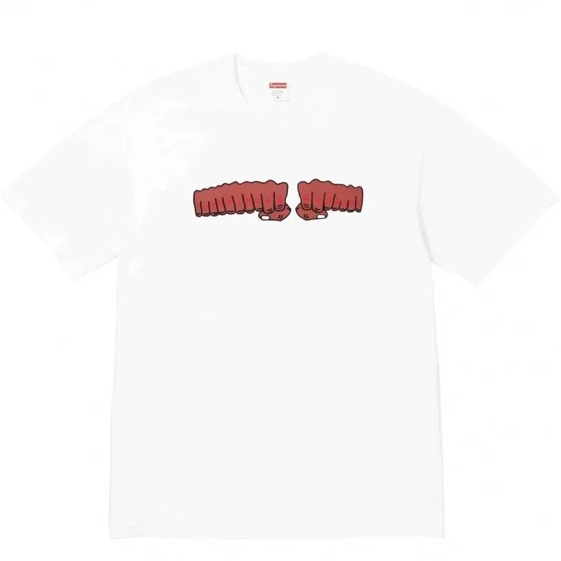 Supreme T-Shirts Box Logo Print — S008 White