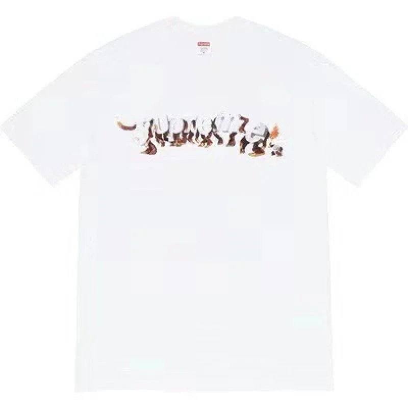 Supreme T-Shirts Box Logo Print — S015 White