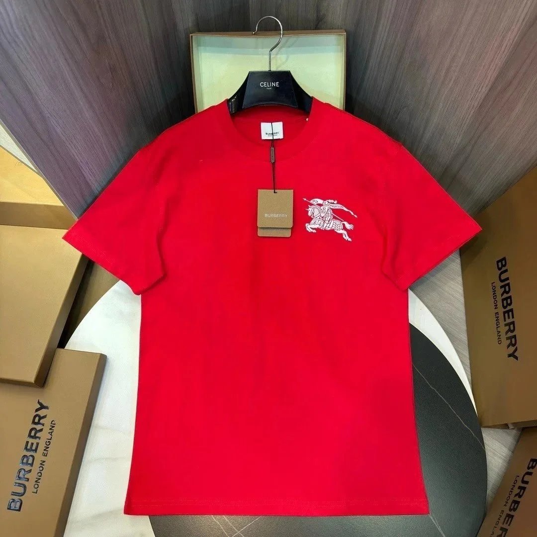 Burberry T-Shirts Short-sleeve crew-neck logo graphic image 4