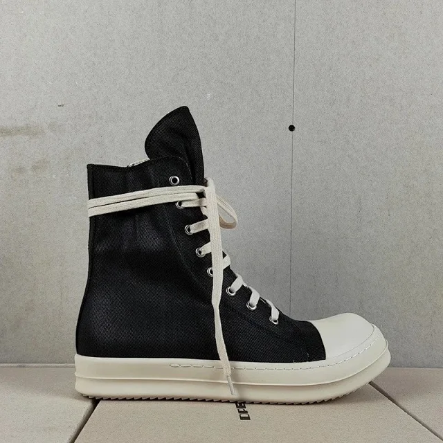Unbranded Sneakers High-top canvas lace-up with rubber toe cap product detail image 3