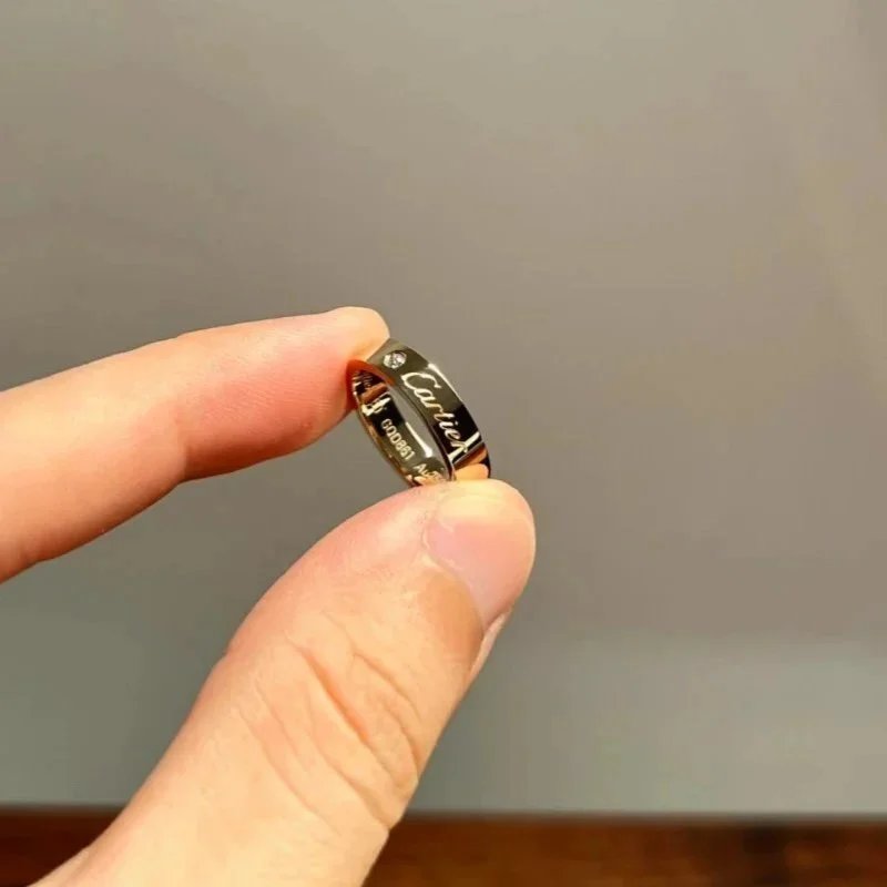 Cartier Jewelry Engraved Signature Band Ring image 2