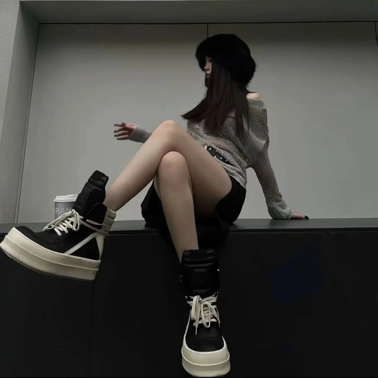 Unbranded Sneakers High-Top Platform Lace-Up image 4