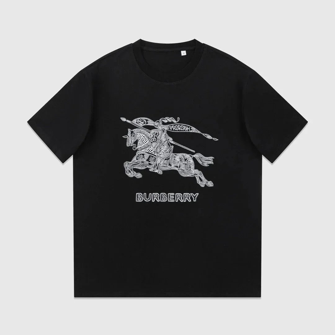 Burberry T-Shirts Short-sleeve crew-neck logo graphic image 5