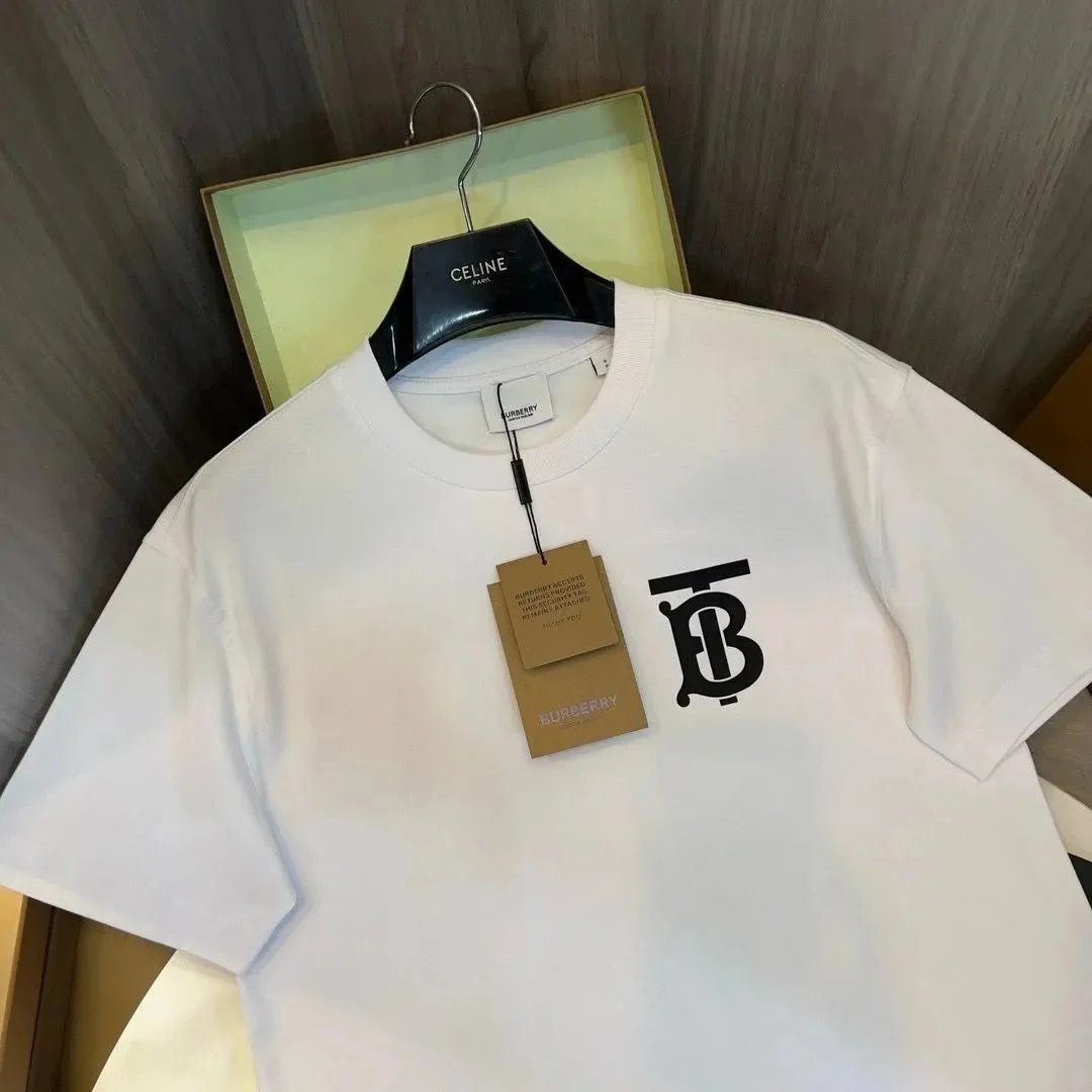 Burberry T-Shirts Short-sleeve crew-neck logo graphic image 13