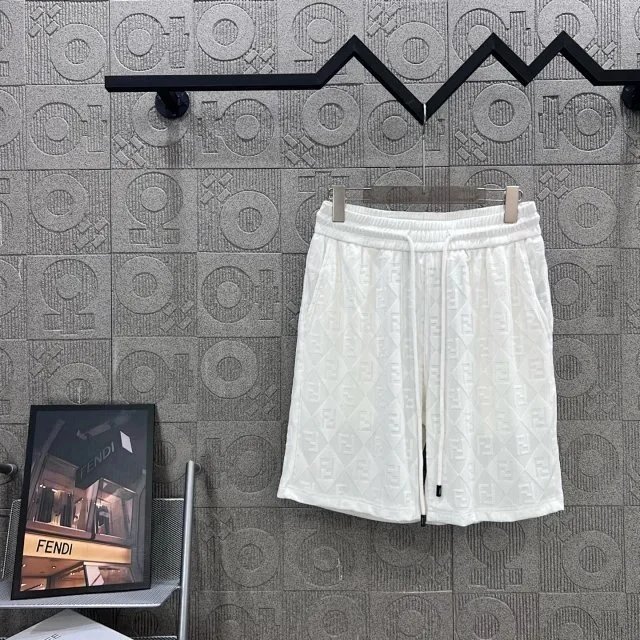 Fendi Shorts FF Jacquard Drawstring — 2