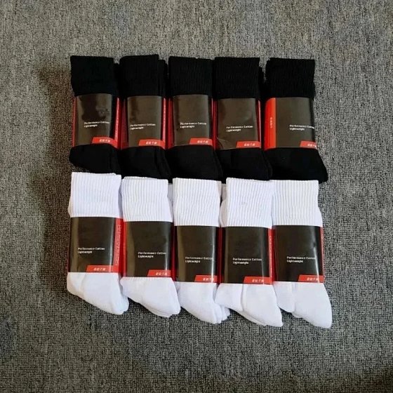 High Quality! Solid Color Over-the-Calf Terry Athletic Socks, Odor-Resistant, Breathable, Moisture-Wicking, Fits Sizes 40-45, 3-Pair Pack