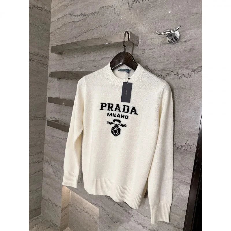 Prada Knitwear Logo Jacquard Crewneck Sweater image 3