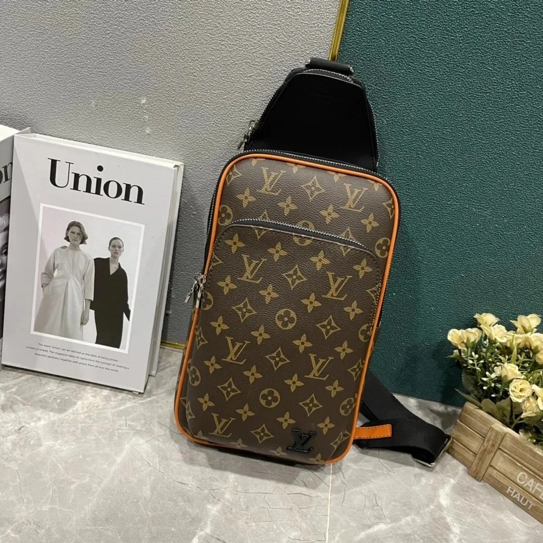 Louis Vuitton Crossbody Bags Single-strap sling bag with front zip pocket — Presbyopic Orange