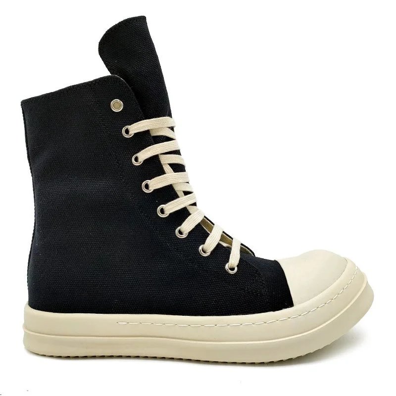 Unbranded Sneakers High-top canvas lace-up with rubber toe cap — Classic high-top canvas style