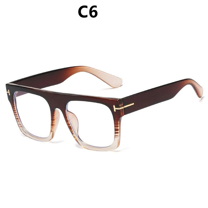 Unbranded Eyewear 95167 square-frame prescription glasses — C 6 stripes
