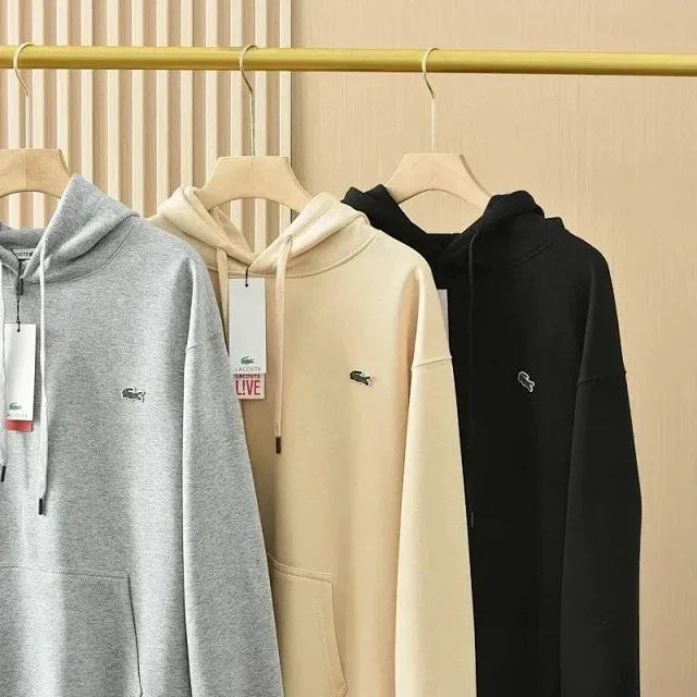 Lacoste Hoodies & Sweatshirts Crocodile Logo Pullover Hoodie product detail image 3