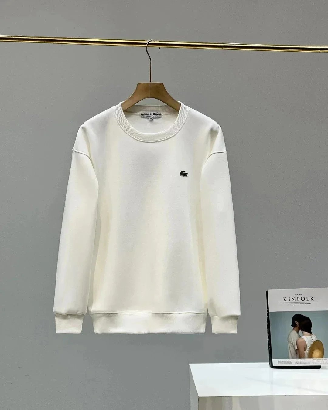 Lacoste Hoodies & Sweatshirts Crewneck sweatshirt with crocodile logo patch image 9