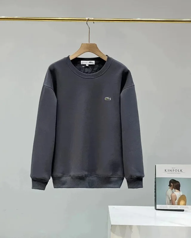 Lacoste Hoodies & Sweatshirts Crewneck sweatshirt with crocodile logo patch product detail image 3