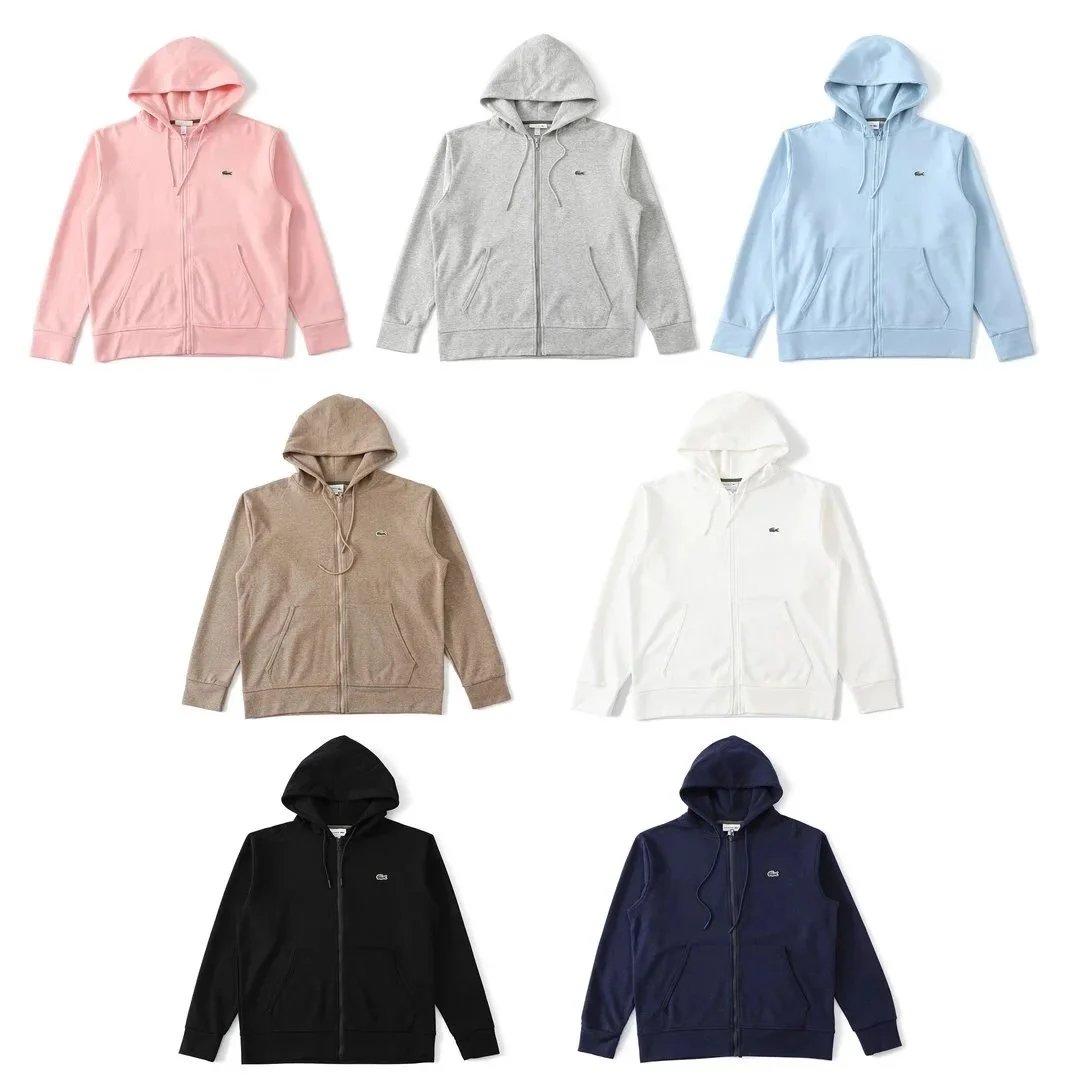 Lacoste Hoodies & Sweatshirts Zip-Up Hooded Sweatshirt with Crocodile Logo product image