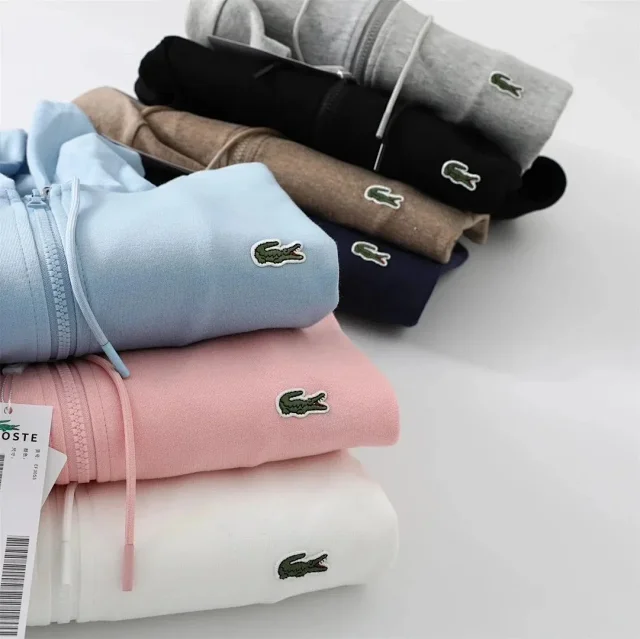 Lacoste Hoodies & Sweatshirts Zip-Up Hooded Sweatshirt with Crocodile Logo product detail image 9