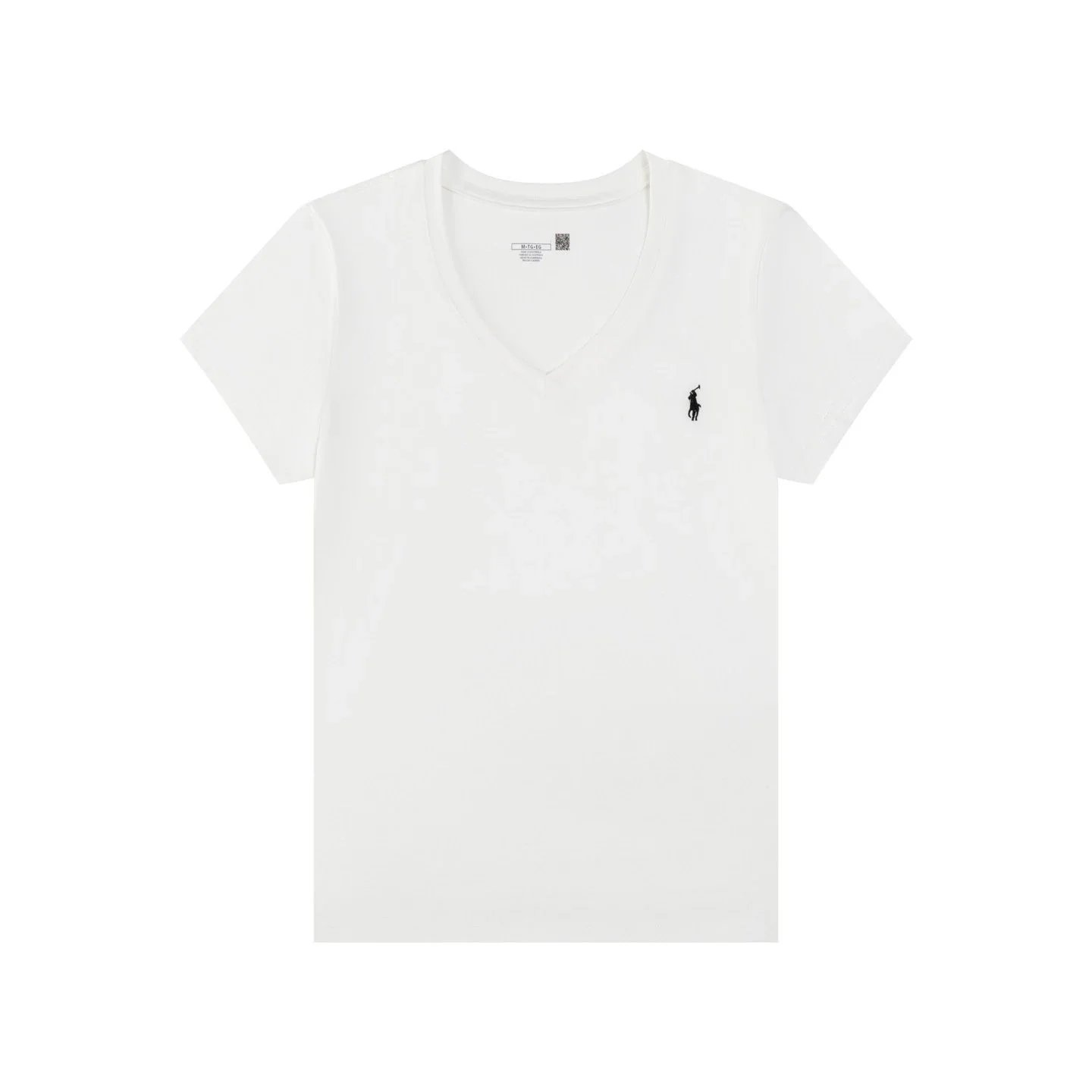 Ralph Lauren T-Shirts V-Neck Short-Sleeve Embroidered Pony — white