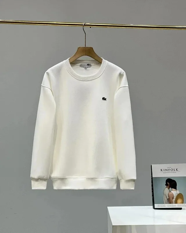 Lacoste Hoodies & Sweatshirts Crewneck sweatshirt with crocodile logo patch product detail image 9