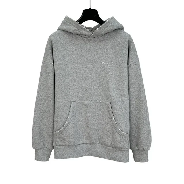 Unbranded Hoodies & Sweatshirts Distressed Hooded Sweatshirt with Kangaroo Pocket product detail image 3