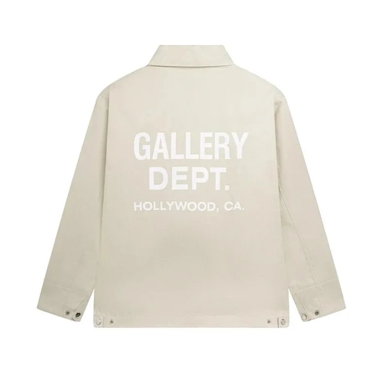 Gallery Dept. Jackets Logo-print zip-up coach jacket — Off-white