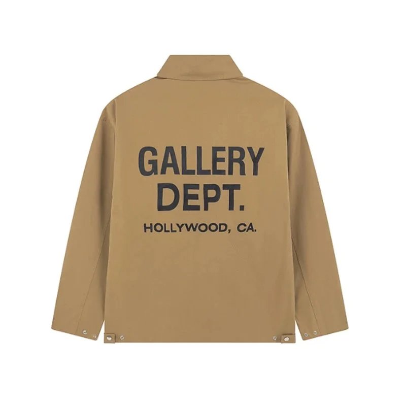 Gallery Dept. Jackets Logo-print zip-up coach jacket — Brown
