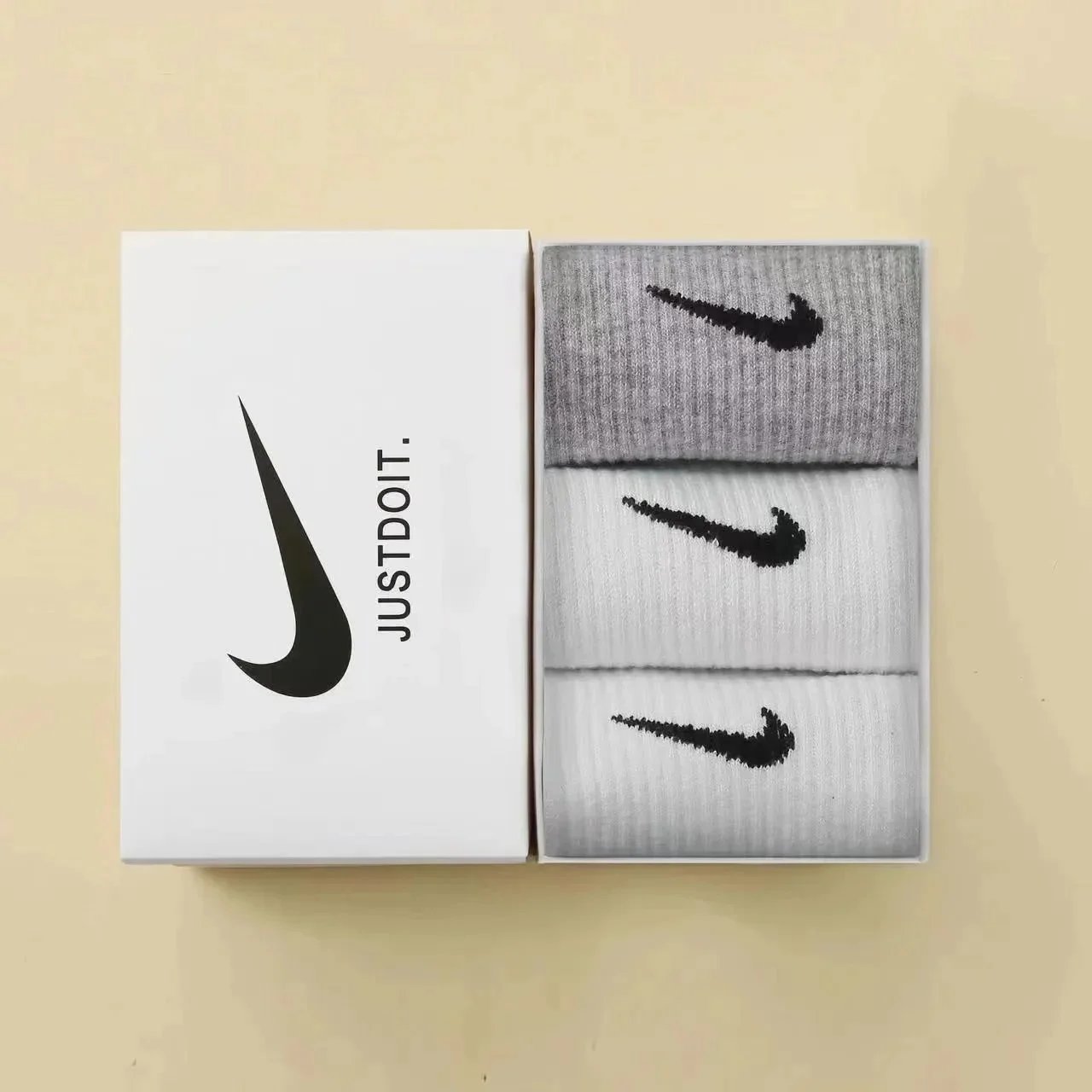 3双装【白+白+灰】