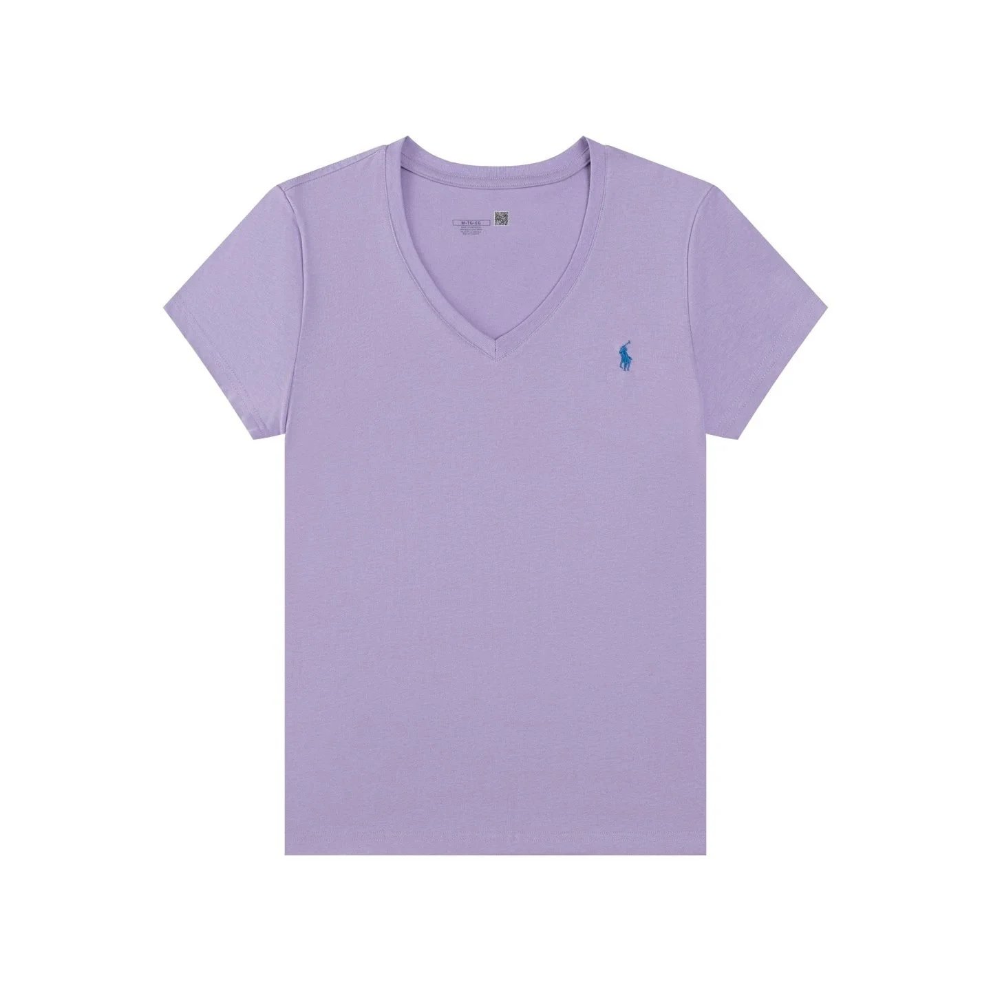 Ralph Lauren T-Shirts V-Neck Short-Sleeve Embroidered Pony — purple