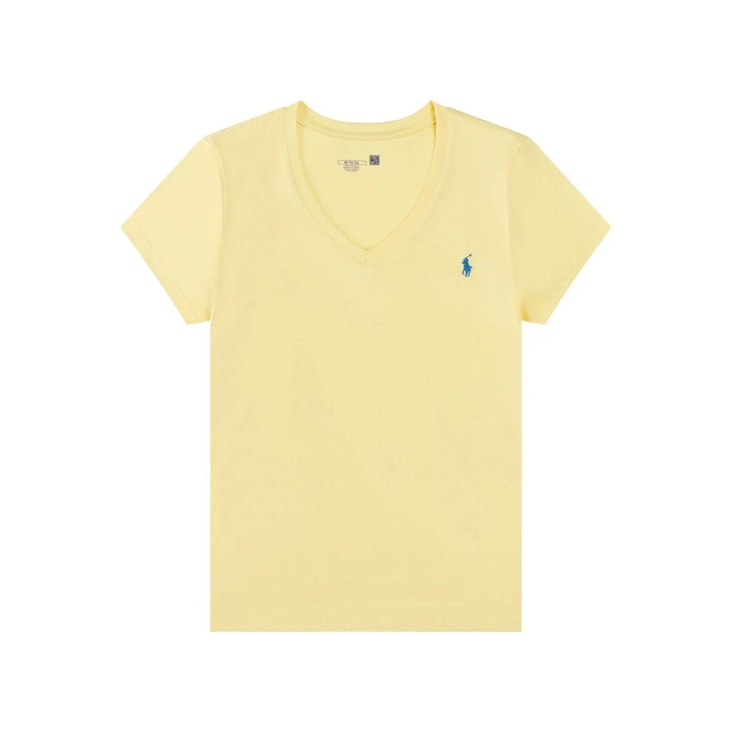 Ralph Lauren T-Shirts V-Neck Short-Sleeve Embroidered Pony — Yellow