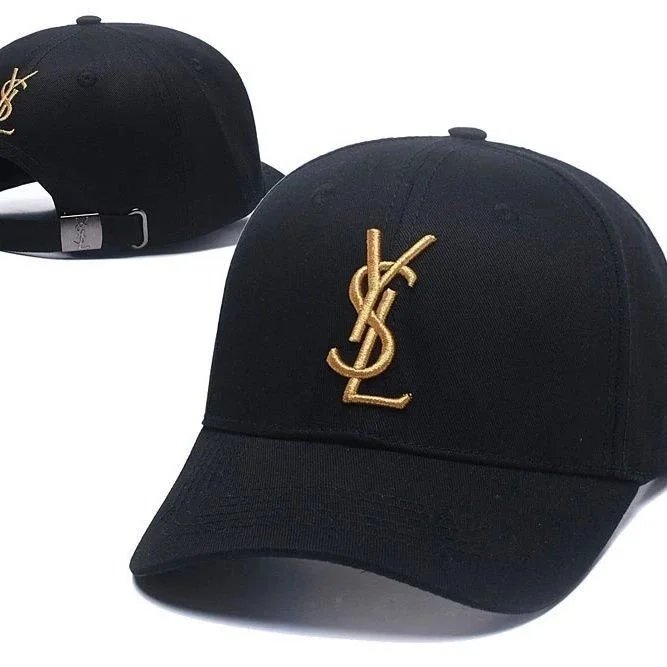 Saint Laurent Hats YSL Monogram Adjustable Baseball Cap — As shown in Figure 5