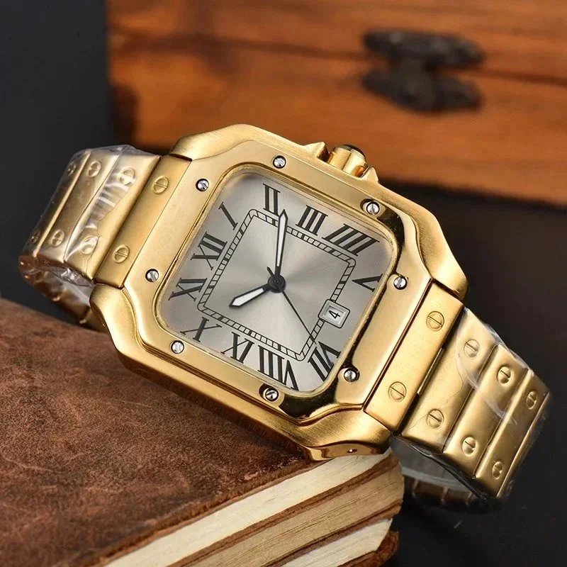 Cartier Watches Santos de square Roman-numeral watch — 6