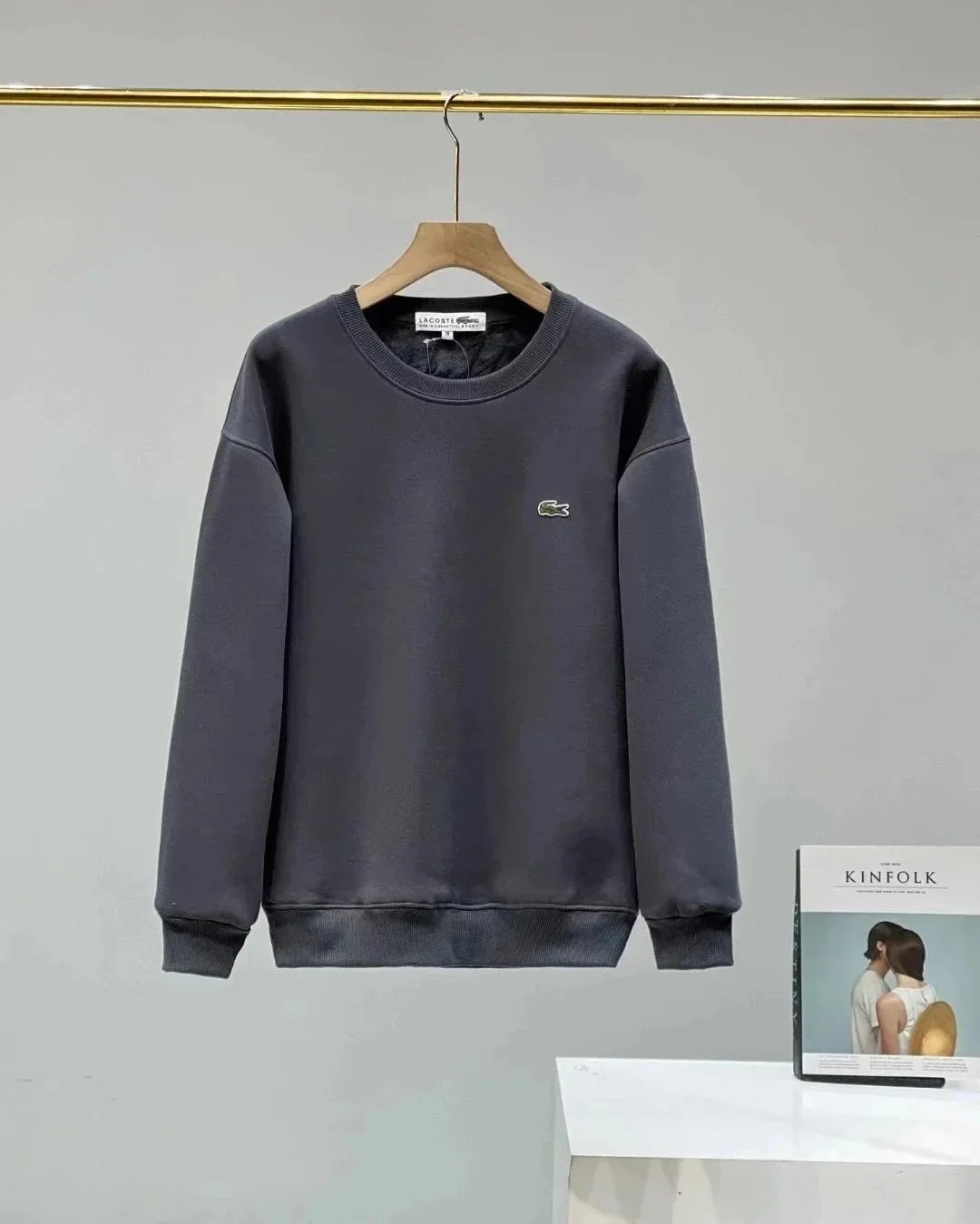 Lacoste Hoodies & Sweatshirts Crewneck sweatshirt with crocodile logo patch image 4