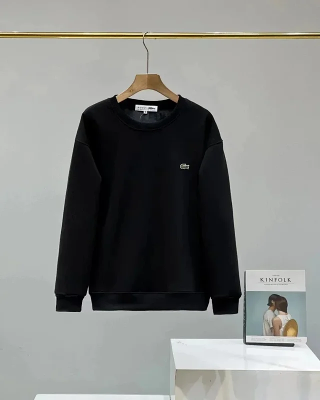 Lacoste Hoodies & Sweatshirts Crewneck sweatshirt with crocodile logo patch product detail image 2