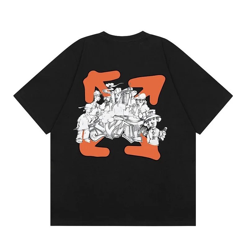 Off-White T-Shirts Graphic Print — F62 black