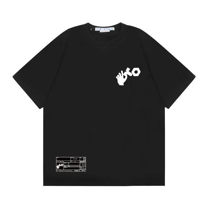 Off-White T-Shirts Graphic Print — F65 black