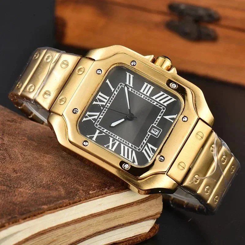 Cartier Watches Santos de square Roman-numeral watch — 9