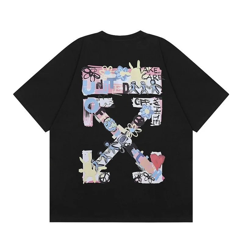 Off-White T-Shirts Graphic Print — F60 black