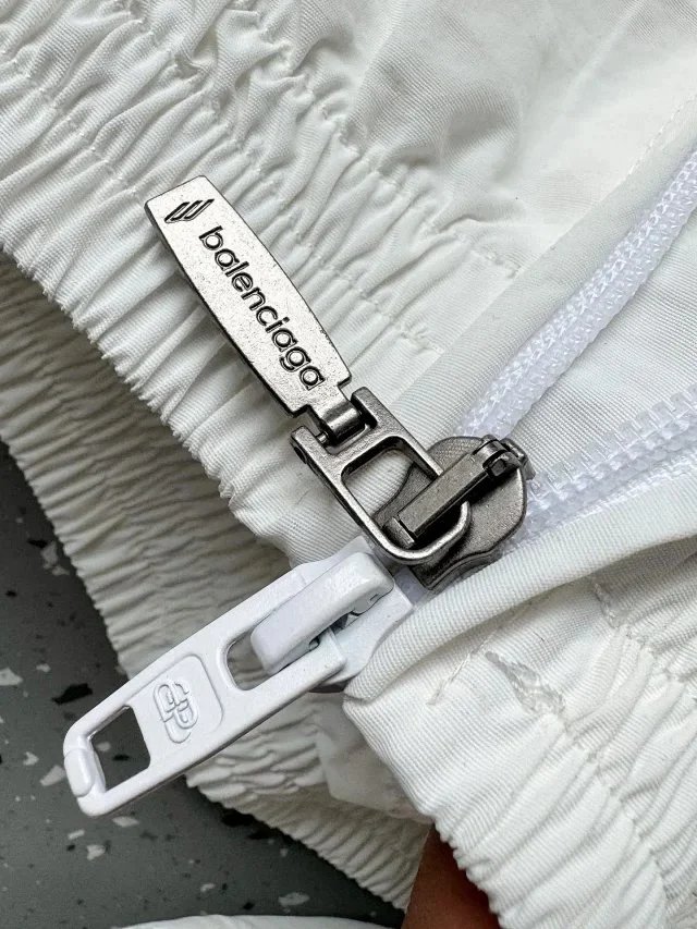 Balenciaga Jackets Stand-collar zip-up jacket with back logo print image 8