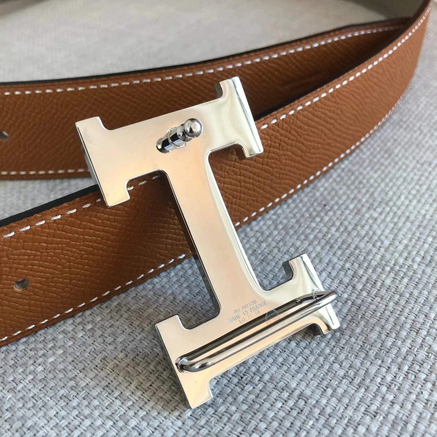 Hermès Belts Reversible 32 mm leather belt with H buckle image 13