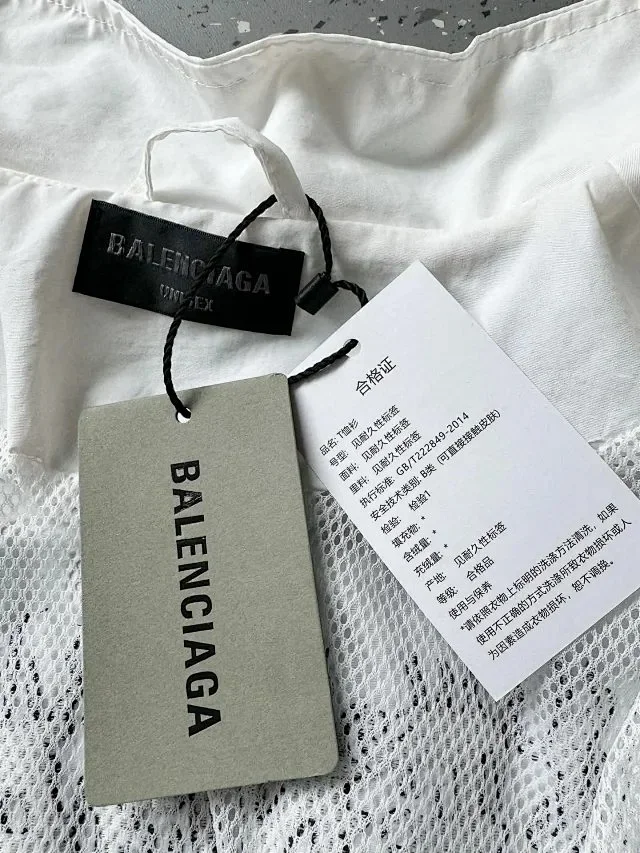 Balenciaga Jackets Stand-collar zip-up jacket with back logo print product detail image 8