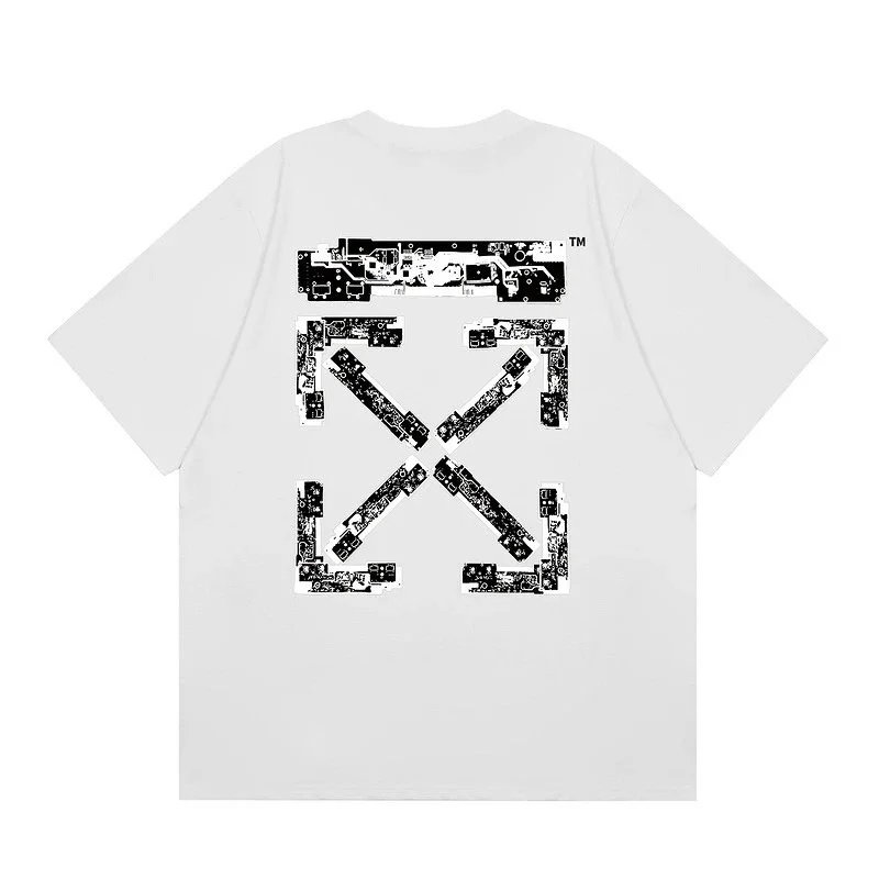 Off-White T-Shirts Graphic Print — F65 white