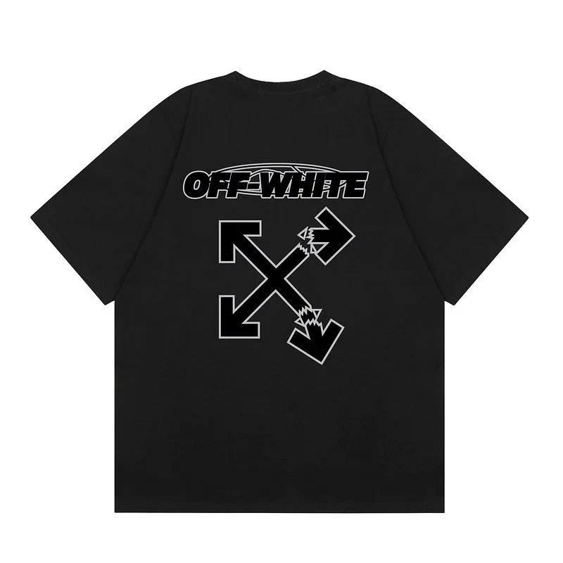 Off-White T-Shirts Graphic Print — F64 black