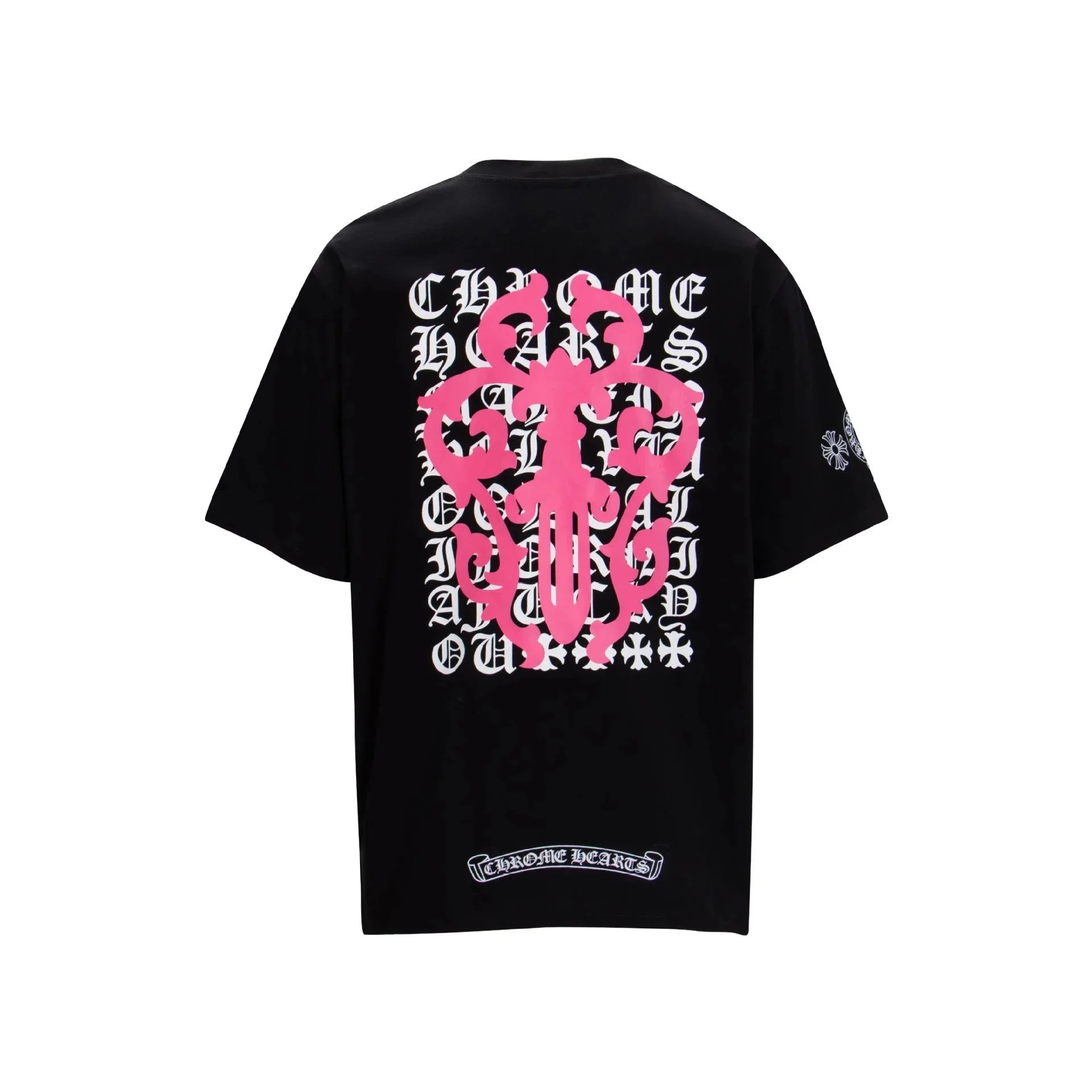 Chrome Hearts T-Shirts Short-Sleeve T-Shirt with Cross Graphic Print — 6025 black