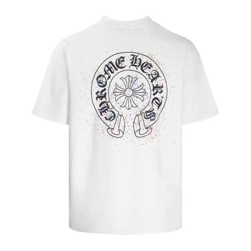 Chrome Hearts T-Shirts Short-Sleeve T-Shirt with Cross Graphic Print — 6031 White